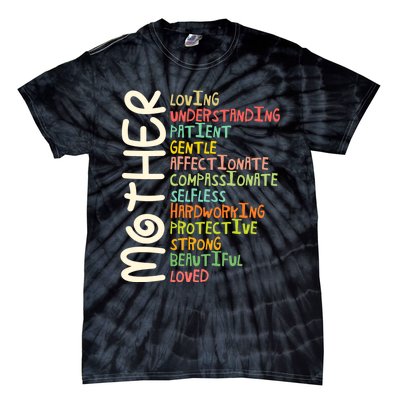 MOTHER Meaning I Love Mom Mothers Day Tie-Dye T-Shirt