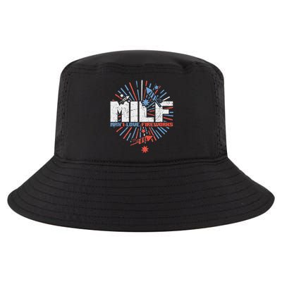 Milk Man I Love Fireworks 4th Of July Cool Comfort Performance Bucket Hat