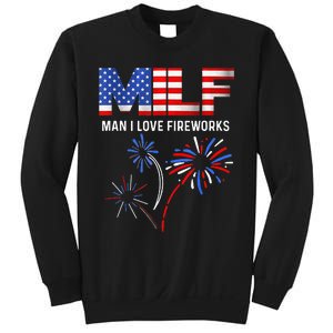 MILF Man I Love Fireworks Funny American Patriotic July 4th Sweatshirt