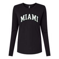 Miami Womens Cotton Relaxed Long Sleeve T-Shirt