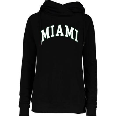 Miami Womens Funnel Neck Pullover Hood