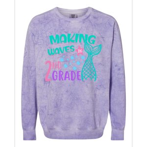 Mermaid MakingWaves In 2Nd Grade Second Grade Gift Colorblast Crewneck Sweatshirt