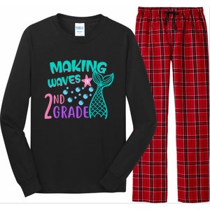 Mermaid MakingWaves In 2Nd Grade Second Grade Gift Long Sleeve Pajama Set