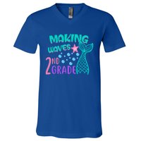 Mermaid MakingWaves In 2Nd Grade Second Grade Gift V-Neck T-Shirt