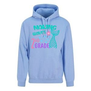 Mermaid MakingWaves In 2Nd Grade Second Grade Gift Unisex Surf Hoodie