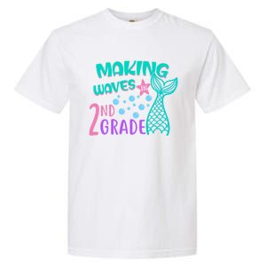 Mermaid MakingWaves In 2Nd Grade Second Grade Gift Garment-Dyed Heavyweight T-Shirt