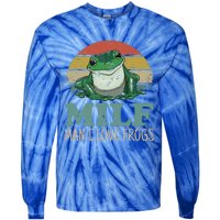 MILF Man I Love Frogs Funny Saying Frog Amphibian Lovers Tie-Dye Long Sleeve Shirt