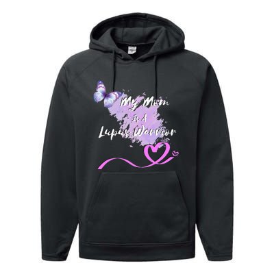 My Mom Is A Lupus Warrior Performance Fleece Hoodie