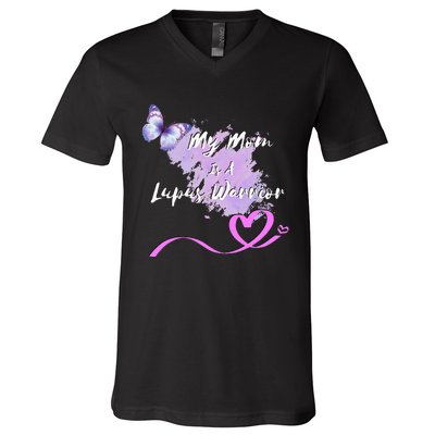 My Mom Is A Lupus Warrior V-Neck T-Shirt