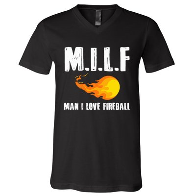 Man M I L F I Love F.I.R.E.B.A.L.L V-Neck T-Shirt