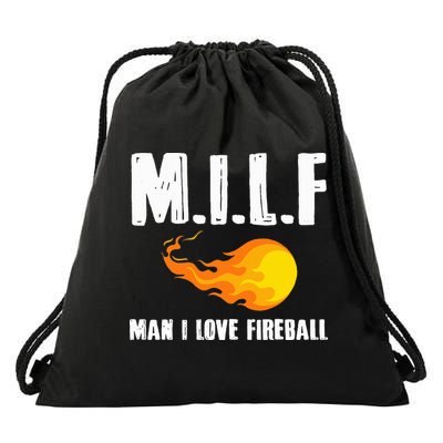 Man M I L F I Love F.I.R.E.B.A.L.L Drawstring Bag