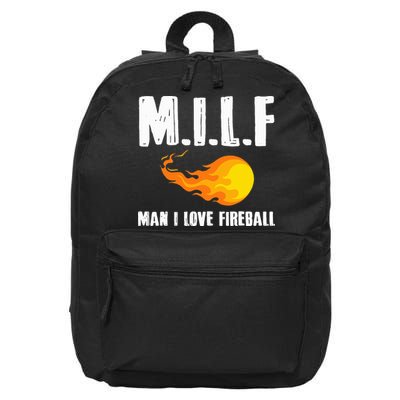 Man M I L F I Love F.I.R.E.B.A.L.L 16 in Basic Backpack