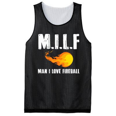 Man M I L F I Love F.I.R.E.B.A.L.L Mesh Reversible Basketball Jersey Tank