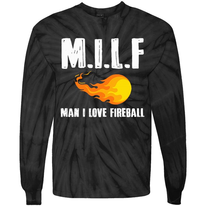 Man M I L F I Love F.I.R.E.B.A.L.L Tie-Dye Long Sleeve Shirt