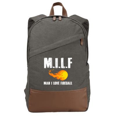 Man M I L F I Love F.I.R.E.B.A.L.L Cotton Canvas Backpack