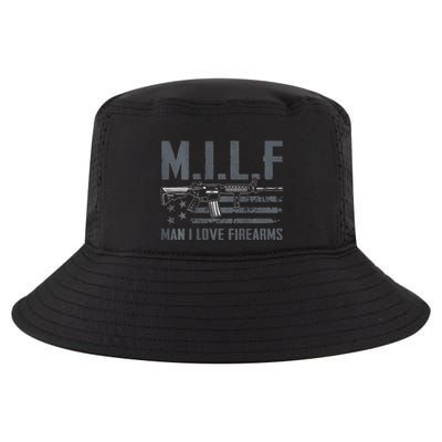 M.I.L.F Man I Love Firearms Funny Rifle Pro Gun Cool Comfort Performance Bucket Hat