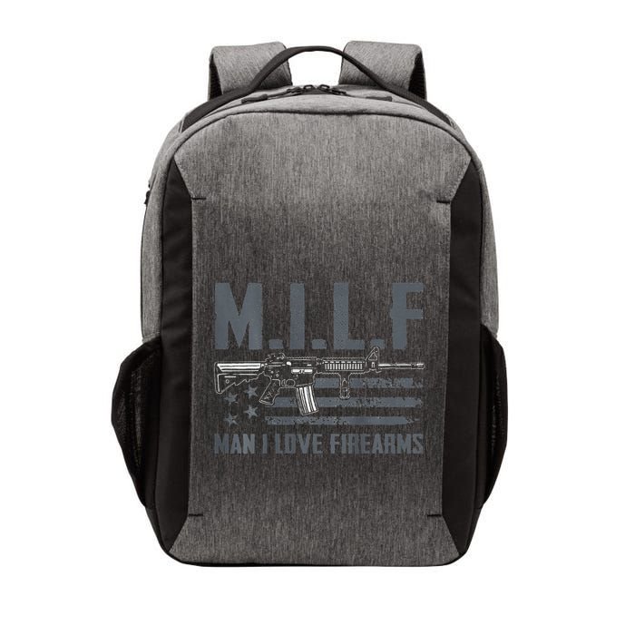 M.I.L.F Man I Love Firearms Funny Rifle Pro Gun Vector Backpack