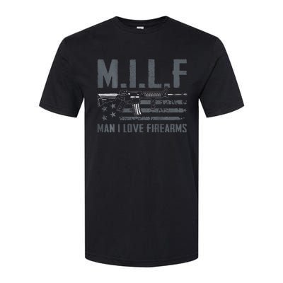 M.I.L.F Man I Love Firearms Funny Rifle Pro Gun Softstyle CVC T-Shirt