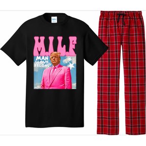 M.I.L.F Man I Love Felons Funny Trump Pink 2024 Election Pajama Set