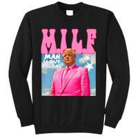 M.I.L.F Man I Love Felons Funny Trump Pink 2024 Election Tall Sweatshirt