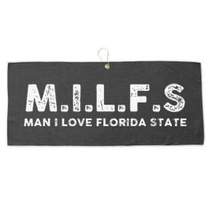 Milfs Man I Love Florida States Large Microfiber Waffle Golf Towel