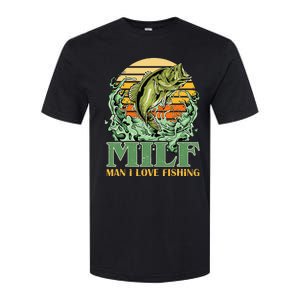 MILF Man I Love Fishing Funny Sayings Gift For Fishermen Softstyle CVC T-Shirt