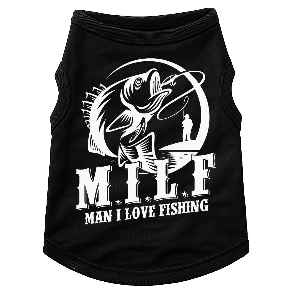 MILF Man I Love Fishing Funny Fisherman Fishing Gift Doggie Tank