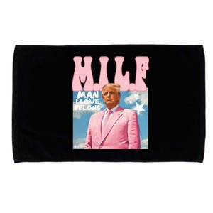 Milf Man I Love Felons Funny Trump 2024 For President Microfiber Hand Towel