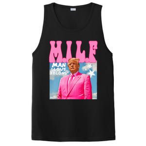 M.I.L.F Man I Love Felons Funny Trump 2024 Election PosiCharge Competitor Tank