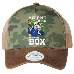 Meet Me In The Penalty Box Funny Ice Hockey Gift Legacy Tie Dye Trucker Hat