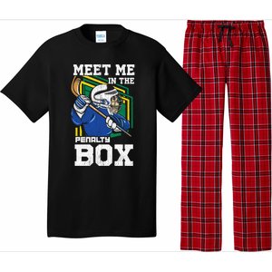 Meet Me In The Penalty Box Funny Ice Hockey Gift Pajama Set