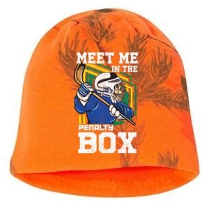 Meet Me In The Penalty Box Funny Ice Hockey Gift Kati - Camo Knit Beanie