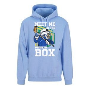 Meet Me In The Penalty Box Funny Ice Hockey Gift Unisex Surf Hoodie