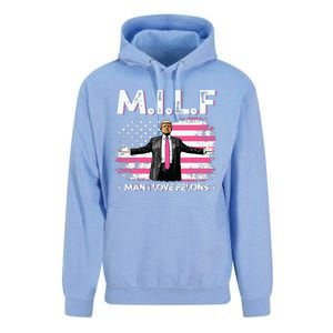 Milf Man I Love Felons American Flag Trump 2024 Unisex Surf Hoodie