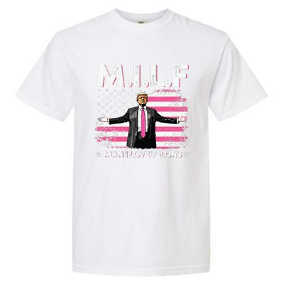 Milf Man I Love Felons American Flag Trump 2024 Garment-Dyed Heavyweight T-Shirt