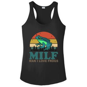 MILF Man I Love Frogs Funny Saying Frog Amphibian Lovers Ladies PosiCharge Competitor Racerback Tank