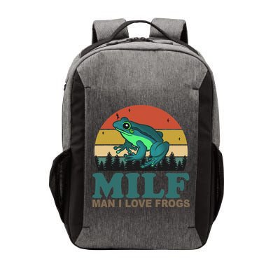 MILF Man I Love Frogs Funny Saying Frog Amphibian Lovers Vector Backpack