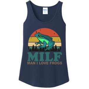 MILF Man I Love Frogs Funny Saying Frog Amphibian Lovers Ladies Essential Tank