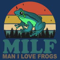 MILF Man I Love Frogs Funny Saying Frog Amphibian Lovers 16 in Basic Backpack