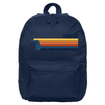 Retro Vintage Michigan 16 in Basic Backpack