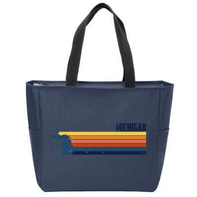 Retro Vintage Michigan Zip Tote Bag