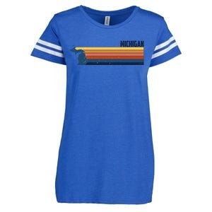 Retro Vintage Michigan Enza Ladies Jersey Football T-Shirt