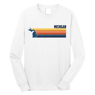 Retro Vintage Michigan Long Sleeve Shirt
