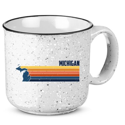 Retro Vintage Michigan 15oz Campfire Ceramic Mug