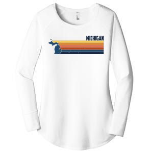 Retro Vintage Michigan Women's Perfect Tri Tunic Long Sleeve Shirt