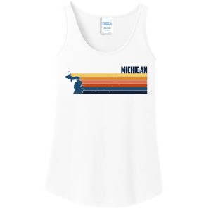 Retro Vintage Michigan Ladies Essential Tank