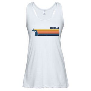 Retro Vintage Michigan Ladies Essential Flowy Tank