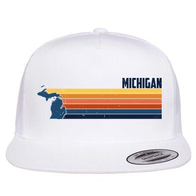 Retro Vintage Michigan Flatbill Hat