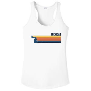 Retro Vintage Michigan Ladies PosiCharge Competitor Racerback Tank