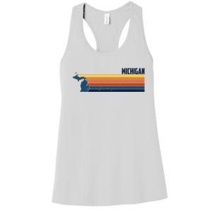 Retro Vintage Michigan Women's Racerback Tank